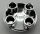 2654, 54196 | Chrome Silver Plate, Round 2 x 2 with Rounded Bottom (Boat Stud) | Custom Chromed by Bubul