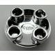 2654, 54196 | Chrome Silver Plate, Round 2 x 2 with Rounded Bottom (Boat Stud) | Custom Chromed by Bubul