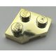 26601 Chrome Gold Wedge, Plate 2 x 2 Cut Corner  Custom Chromed by BUBUL