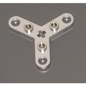   Chrome Silver Technic, Plate Rotor 3 Blade with Toothed Ends and 3 Studs (Propeller)   Part:2712  chromed by Bubul