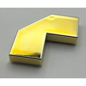   27263 Chrome Gold Tile, Modified 2 x 2 Corner with Cut Corner - Facet  27263 Custom Chromed by BUBUL