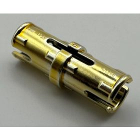   2780 | Chrome Gold Technic, Pin with Friction Ridges Lengthwise WITH Center Slots | Custom Chromed by Bubul