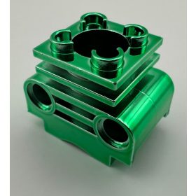   2850b | Chrome Green Technic Engine Cylinder | Custom Chromed by Bubul