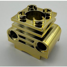   2850b | Chrome Gold Technic Engine Cylinder | Custom Chromed by Bubul