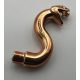 28588 | Chrome COPPER Snake Head with Open Mouth, Fangs and Curved Neck with Bar | Custom Chromed by BUBUL