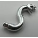 28588 | Chrome Silver Snake Head with Open Mouth, Fangs and Curved Neck with Bar | Custom Chromed by BUBUL