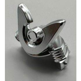   28679 | Chrome Silver Minifigure, Headgear Helmet Ninja (Samurai) Kabuto with Large Curved Crest and Rivets | Custom Chromed by Bubul