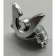 28679 | Chrome Silver Minifigure, Headgear Helmet Ninja (Samurai) Kabuto with Large Curved Crest and Rivets | Custom Chromed by Bubul