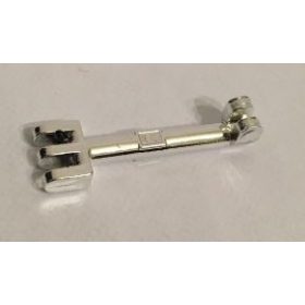   2880 | Chrome Silver Hinge Bar 2.5L with 2 and 3 Fingers on Ends (Pantograph Shoe Holder) | Custom Chromed by BUBUL
