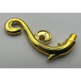   28870 | Chrome Gold Plant Stem, Curved with 2 Thorns and 2 Swirls | Custom Chromed by BUBUL