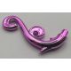 28870 | Chrome Pink Plant Stem, Curved with 2 Thorns and 2 Swirls | Custom Chromed by BUBUL