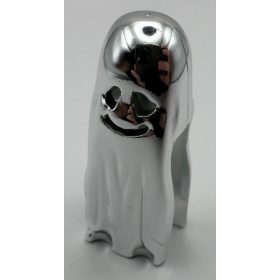   2888 | Chrome Silver Minifig, Headgear Head Cover, Ghost Shroud with Smile | Custom Chromed by Bubul