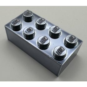 Chrome brick up close 3001 - Chrome TITAN Brick 2 x 4 - Custom Chromed by Bubul
