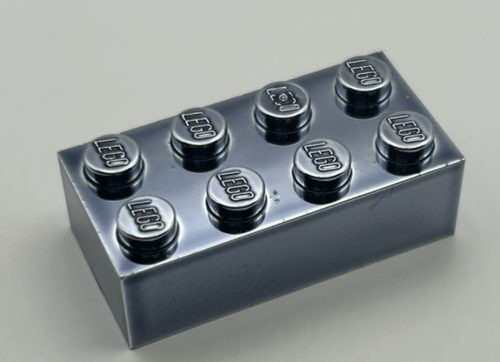 Chrome brick up close 3001 - Chrome TITAN Brick 2 x 4 - Custom Chromed by Bubul