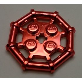   30033 Chrome-RED  Plate, Modified 2 x 2 with Bar Frame Octagonal  part number 30033 or 75937 Custom Chromed by Bubul