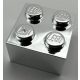 3003 | Chrome Silver Brick 2 x 2 | Custom Chromed by BUBUL
