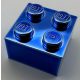 3003 | Chrome Blue Brick 2 x 2 | Custom Chromed by BUBUL