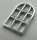 30045 Chrome Silver Window 1 x 2 x 2 2/3 Pane Twisted Bar with Rounded Top   Custom Chromed by Bubul