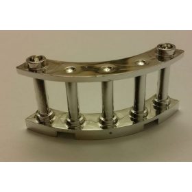   30056 | Chrome Silver Fence Spindled 4 x 4 x 2 Quarter Round | Custom Chromed by Bubul