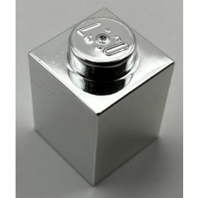 3005 | Chrome Silver Brick 1 x 1 | Custom Chromed by BUBUL
