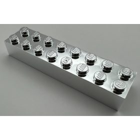   3007, 93888 | Chrome Silver Brick 2 x 8 | Custom Chromed by BUBUL