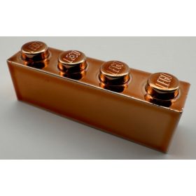 3010 | Chrome Copper Brick 1 x 4 | Custom Chromed by BUBUL