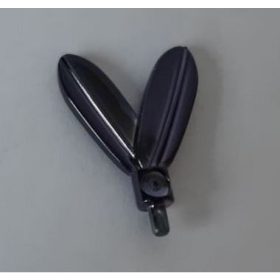   Chrome TITAN Black Minifigure, Plume Feathers with Pin Item No: 30126  Alternate Item No: 28958 Custom Chromed by BUBUL