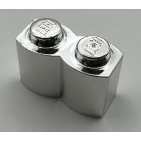   30136 | Chrome Silver Brick, Modified 1 x 2 Log | Custom Chromed by Bubul