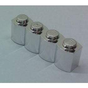   30137 | Chrome Silver Brick, Modified 1 x 4 Log | Custom Chromed by Bubul
