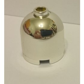   30151 | Chrome Silver Brick, Round 2 x 2 x 1 2/3 Dome Top - Blocked Open Stud | Custom Chromed by BUBUL