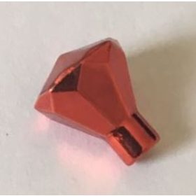   30153_Chrome-RED Rock 1 x 1 Jewel 24 Facet  part 30153 Custom Chromed by BUBUL