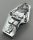 30164 | Chrome Silver Container, Coffin Lid with Mummy Relief Plain (Sarcophagus) | Custom Chromed by Bubul