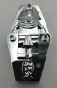 30164 | Chrome Silver Container, Coffin Lid with Mummy Relief Plain (Sarcophagus) | Custom Chromed by Bubul