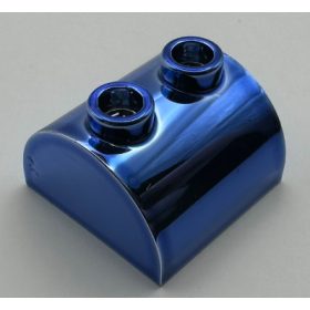   30165 | Chrome BLUE Brick, Modified 2 x 2 Curved Top with 2 Top Studs | Custom Chromed by BUBUL