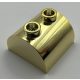 30165 | Chrome Gold Brick, Modified 2 x 2 Curved Top with 2 Top Studs | Custom Chromed by BUBUL