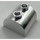 30165 | Chrome Silver Brick, Modified 2 x 2 Curved Top with 2 Top Studs | Custom Chromed by Bubul