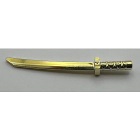  30173 Chrome Gold Minifigure, Weapon Sword, Shamshir/Katana 88420 21459  Custom Chromed by BUBUL