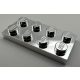Lego part: 3020 Chrome Silver Lego Plate 2 x 4 Custom Chromed by BUBUL
