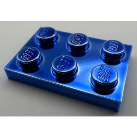 3021 Chrome Blue  Plate 2 x 3 Custom Chromed by BUBUL