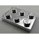 Lego part: 3021 Chrome Silver  Plate 2 x 3 Custom Chromed by BUBUL