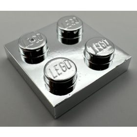 Lego part: 3022 Chrome Silver Plate 2 x 2   part: 3022 or 94148 Custom chromed by Bubul