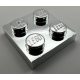 Lego part: 3022 Chrome Silver Plate 2 x 2   part: 3022 or 94148 Custom chromed by Bubul