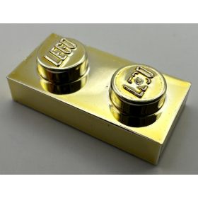 3023 | Chrome Gold Plate 1 x 2 | Custom Chromed by Bubul