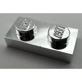   Lego part: 3023 | Chrome Silver Plate 1 x 2 | Custom Chromed by Bubul