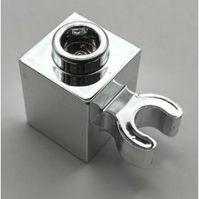   30241, 60475 | Chrome Silver Brick, Modified 1 x 1 with Clip Vertical | Custom Chromed by BUBUL