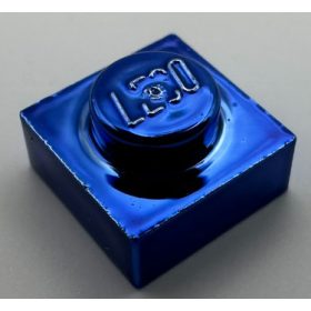 3024 | Chrome Blue Plate 1 x 1 | Custom Chromed by BUBUL
