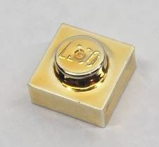 3024 | Chrome Gold Plate 1 x 1 | Custom Chromed by BUBUL