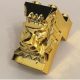 30274 | Chrome Gold Brick, Modified 2 x 3 x 3 with Cutout and Lion Head | Custom Chromed by BUBUL