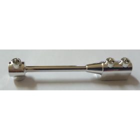   30359 | Chrome Silver Bar 1 x 8 with Brick 1 x 2 Curved Top End | Custom Chromed by BUBUL