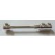 30359 | Chrome Silver Bar 1 x 8 with Brick 1 x 2 Curved Top End | Custom Chromed by BUBUL